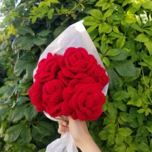 Crochet Roses Bouquet-Rolled Variety